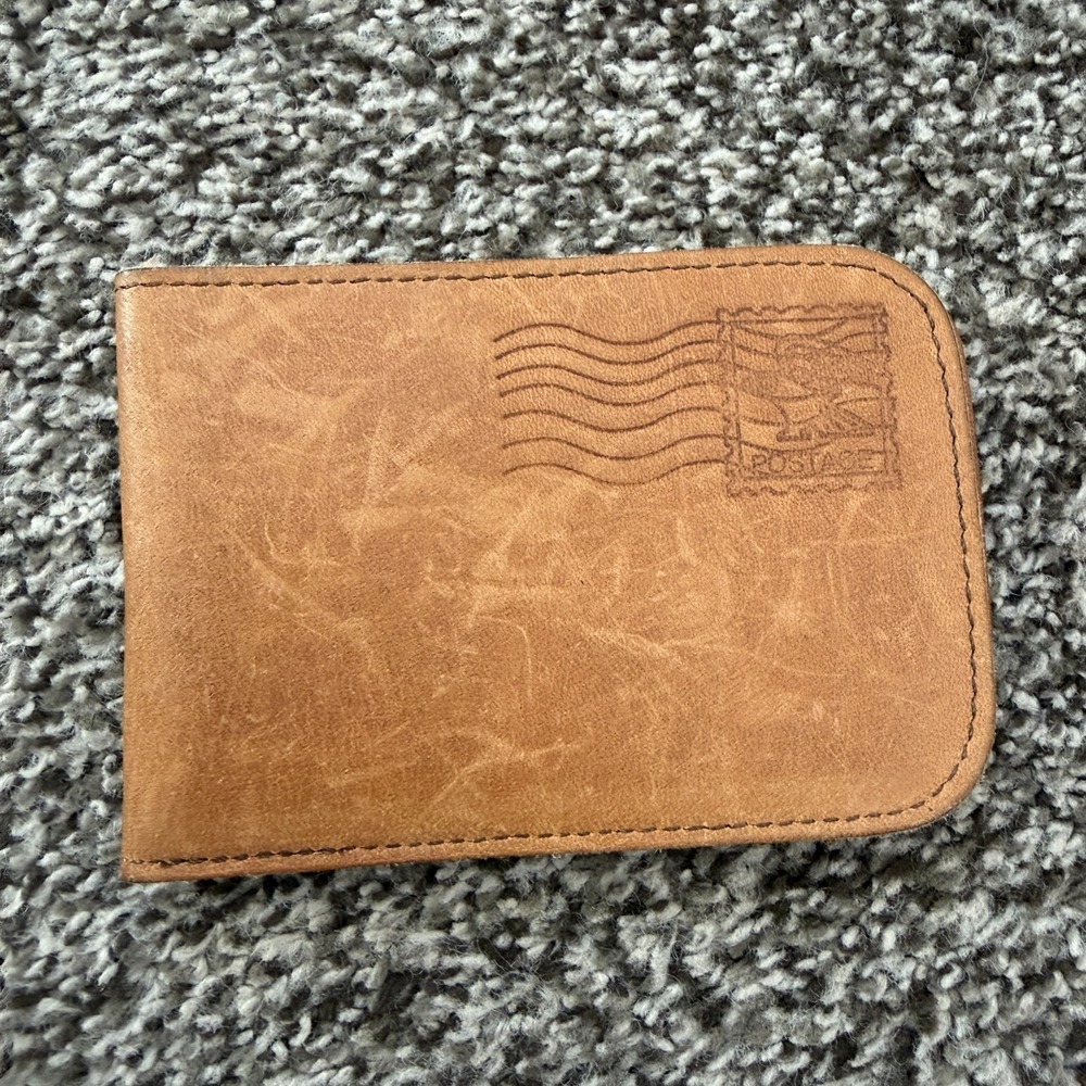 VTG Postcard Noymer Full Grain Cowhide Bifold Artisan Wallet 4.5"